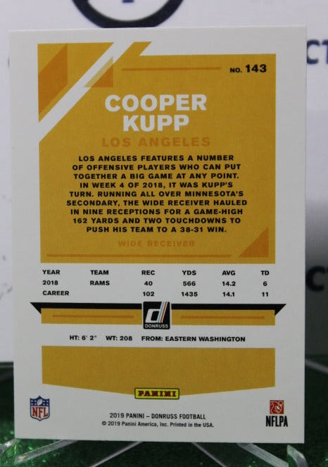 2019 PANINI DONRUSS COOPER KUPP # 143 NFL LOS ANGELES RAMS  GRIDIRON  CARD