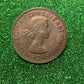 Australian 1 Cent LARGE PENNY COIN 1964 Queen Elizabeth F/VF CONDITION