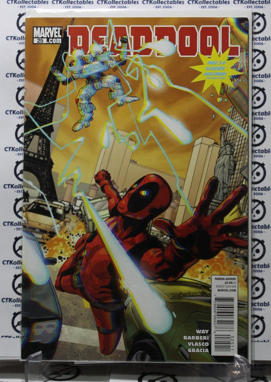 DEADPOOL # 25 MARVEL COMIC BOOK  3D GLASSES MATURE READERS 2014