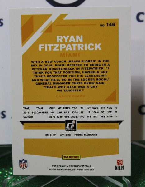 2019 PANINI DONRUSS RYAN FITZPATRICK # 146 NFL MIAMI DOLPHINS GRIDIRON  CARD