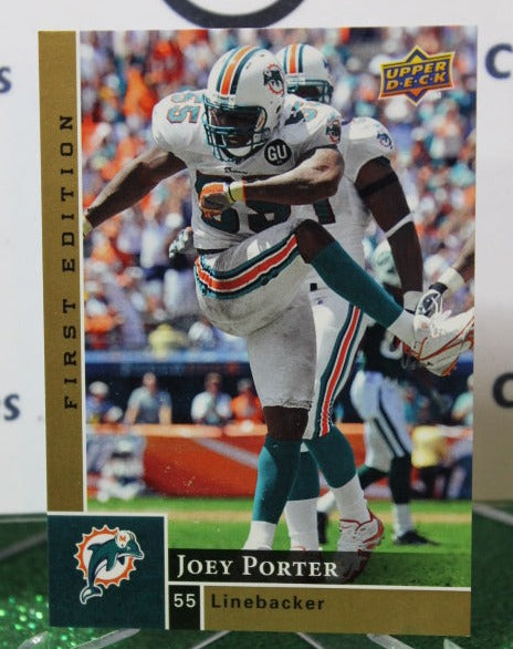 2009 UPPER DECK JOEY PORTER # 82 GOLD NFL MIAMI DOLPHINS GRIDIRON  CARD