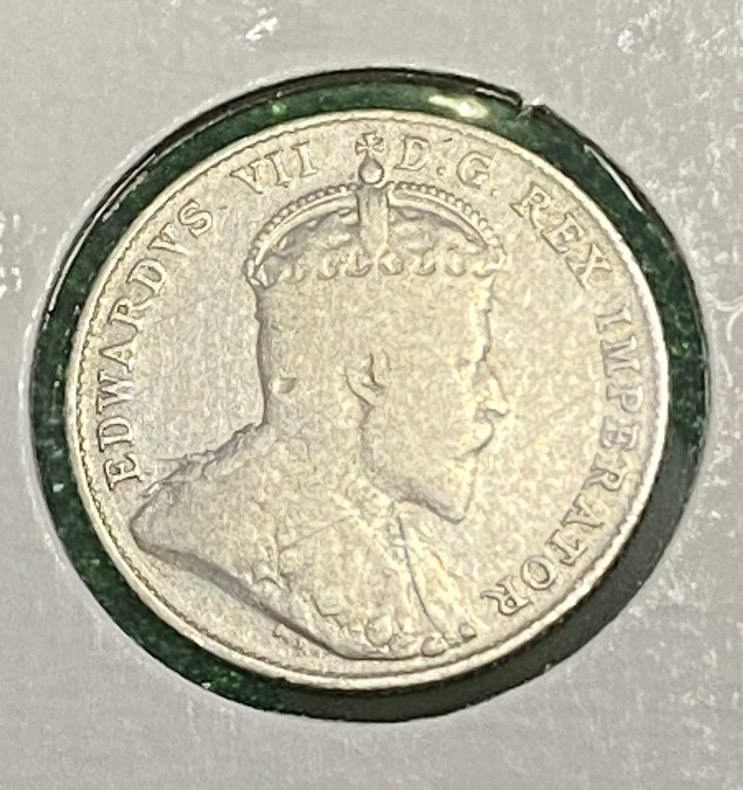 CANADIAN 1906 DIME 10 CENTS SILVER COIN KING EDWARD VII (G / VG)