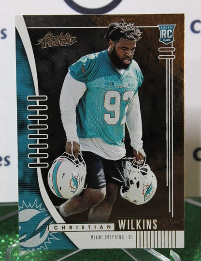 2019 PANINI ABSOLUTE CHRISTIAN WILKINS # 168 ROOKIE  NFL MIAMI DOLPHINS GRIDIRON  CARD