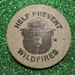 HELP PREVENT WILDFIRES SMOKEY THE BEAR SASKATCHEWAN TOKEN SOUVENIR  CANADIAN COIN VF/UNC