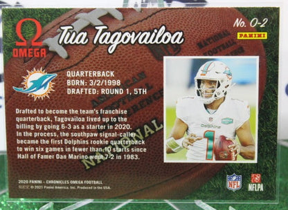 2020 PANINI OMEGA TUA TAGOVAILOA # O-2 ROOKIE  NFL MIAMI DOLPHINS GRIDIRON  CARD