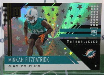 2018 PANINI UNPARALLELED MINKAH FITZPATRICK # 201 ROOKIE ASTRAL 185/200 NFL MIAMI DOLPHINS GRIDIRON  CARD
