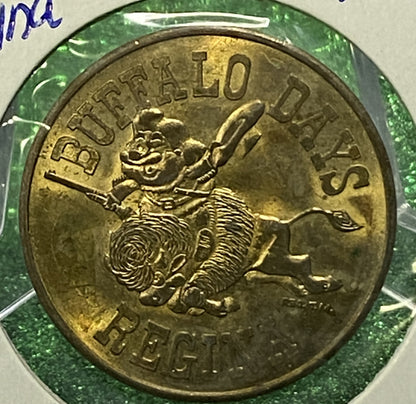 BUFFALO DAYS REGINA TOKEN 50 CENT CANADIAN COIN VF/UNC 1867-1967