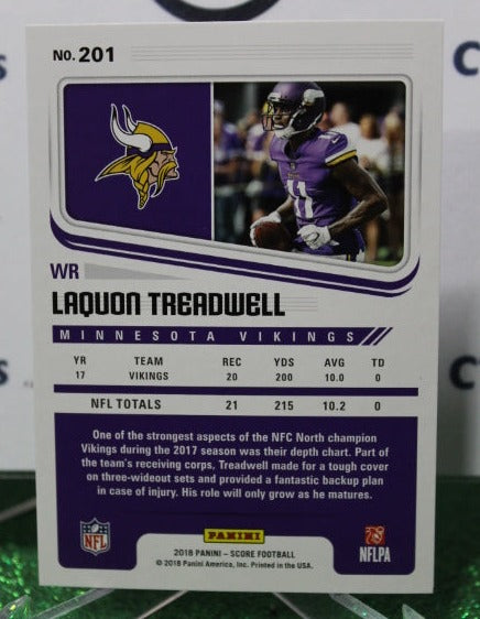 2018 PANINI SCORE LAQUON TREADWELL # 201 NFL MINNESOTA VIKINGS GRIDIRON  CARD