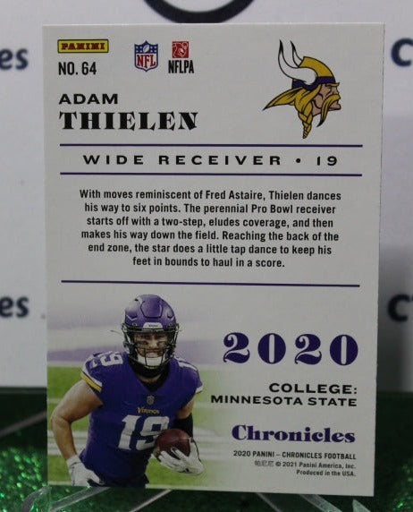 2020 PANINI CHRONICLES ADAM THIELEN # 64 NFL MINNESOTA VIKINGS GRIDIRON  CARD