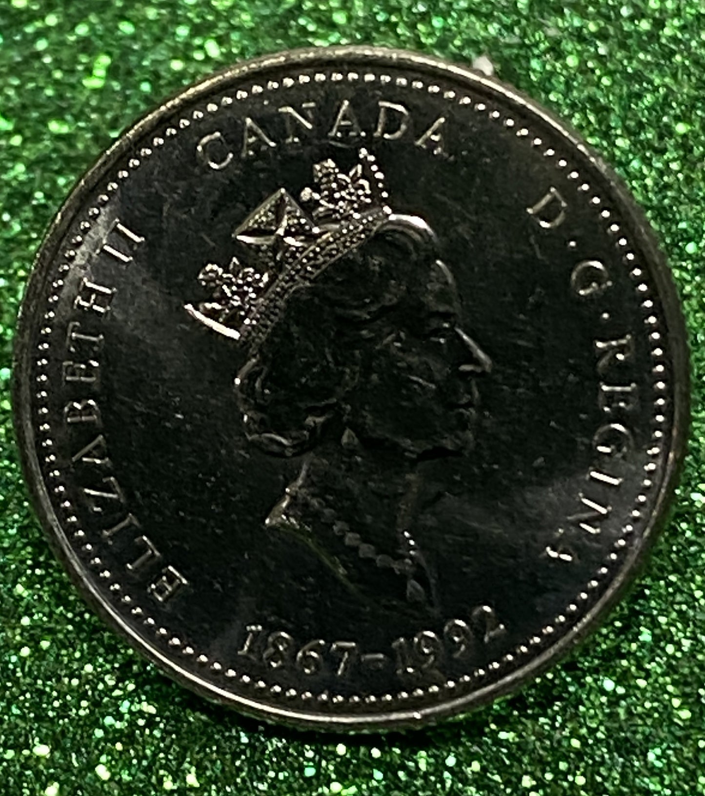 CANADIAN 1992 SASKATCHEWAN  Queen Elizabeth II  25 CENTS QUARTER COIN AU / UNC CONDITION