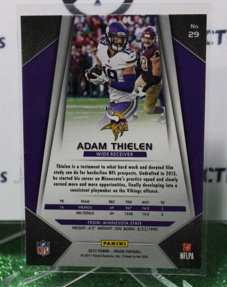 2017 PANINI PRIZM ADAM THIELEN # 29 BASE NFL MINNESOTA VIKINGS GRIDIRON  CARD