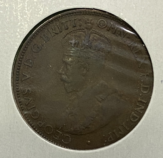 Australian HALF PENNY COIN 1916 KING GEORGE V ( VG/F ) CONDITION