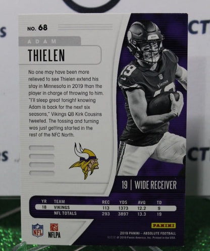 2019 PANINI ABSOLUTE ADAM THIELEN # 68 NFL MINNESOTA VIKINGS GRIDIRON  CARD