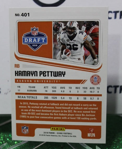 2018 PANINI SCORE KAMRYN PETTWAY # 401 DRAFT ROOKIE NFL MINNESOTA VIKINGS GRIDIRON  CARD