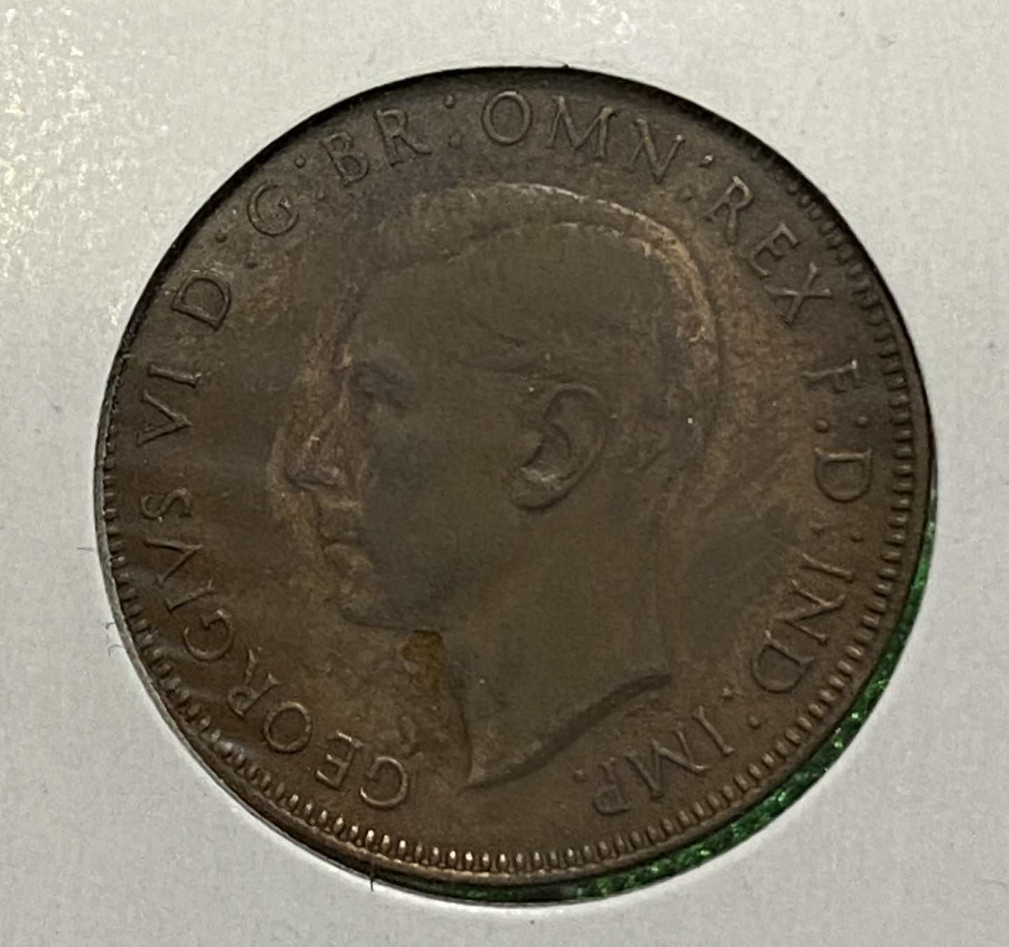 Australian HALF PENNY COIN 1938 KING GEORGE VI ( VG/F ) CONDITION