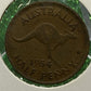 Australian HALF PENNY COIN 1954 Queen Elizabeth VG/F CONDITION