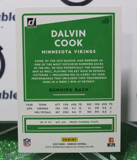 2020 PANINI DONRUSS DALVIN COOK # 159 NFL MINNESOTA VIKINGS GRIDIRON  CARD