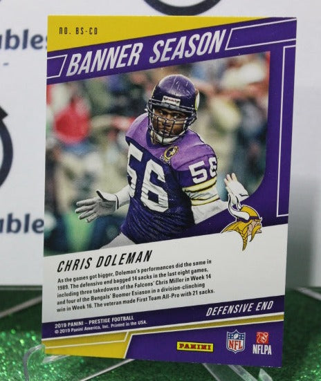 2019 PANINI PRESTIGE CHRIS DOLEMAN # BS-CD BANNER SEASON NFL MINNESOTA VIKINGS GRIDIRON  CARD