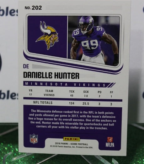 2018 PANINI SCORE DANIELLE HUNTER # 202 NFL MINNESOTA VIKINGS GRIDIRON  CARD