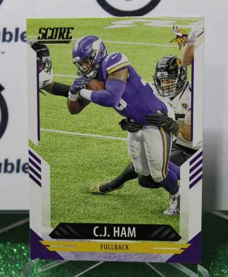 2021 PANINI SCORE C.J. HAM # 153 NFL MINNESOTA VIKINGS GRIDIRON  CARD