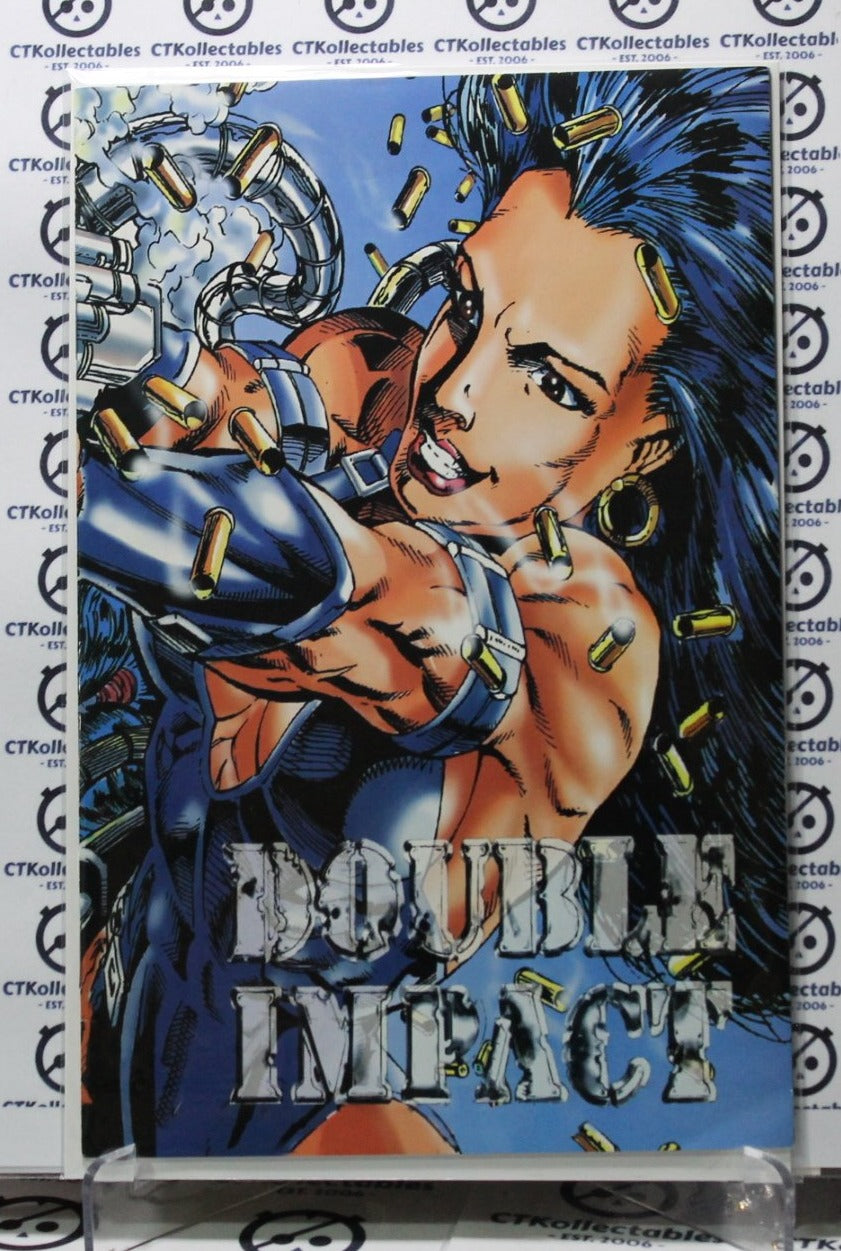 DOUBLE IMPACT # 4   WRAP AROUND VARIANT  HIGH IMPACT COMIC BOOK 1995