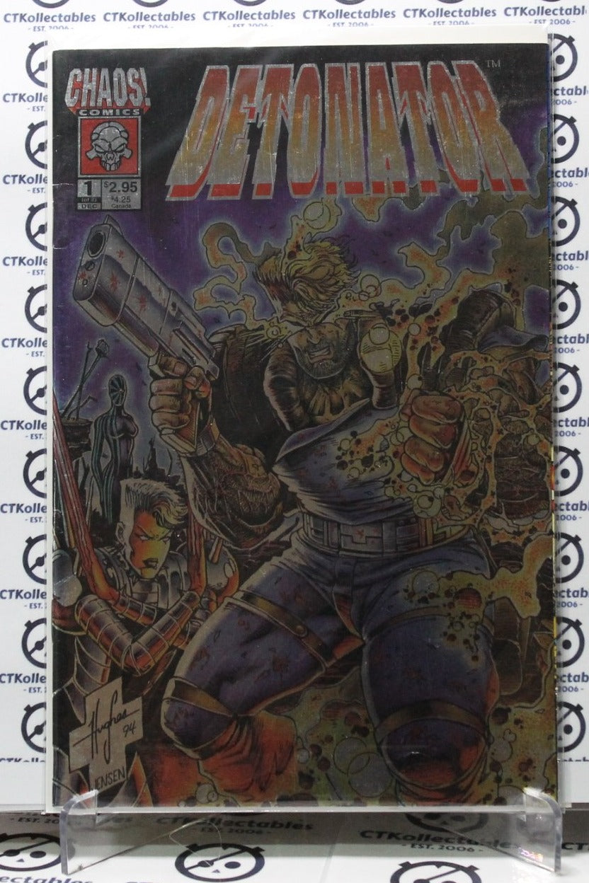 DETONATOR # 1 FOIL COVER CHAOS COMICS   1994 HORROR