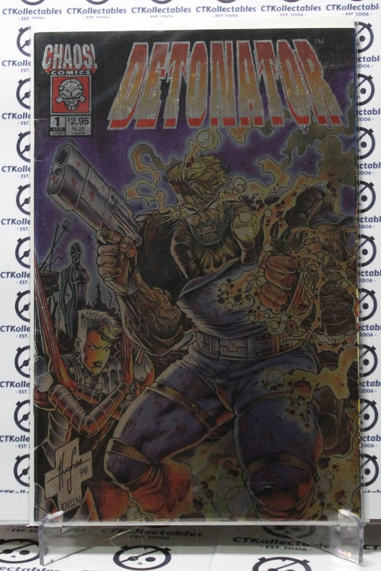 DETONATOR # 1 FOIL COVER CHAOS COMICS   1994 HORROR