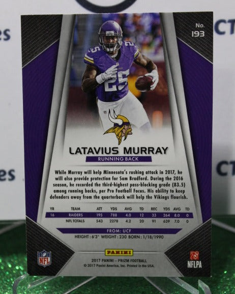 2017 PANINI PRIZM LATAVIUS MURRAY # 193 BASE NFL MINNESOTA VIKINGS GRIDIRON  CARD