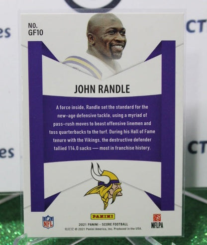 2021 PANINI SCORE JOHN RANDLE # GF10 GAME FACE NFL MINNESOTA VIKINGS GRIDIRON  CARD