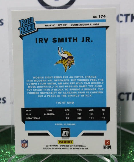 2019 PANINI DONRUSS OPTIC IRV SMITH JR. # 174  RATED ROOKIE NFL MINNESOTA VIKINGS GRIDIRON  CARD