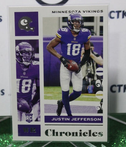 2020 PANINI CHRONICLES JUSTIN JEFFERSON # 62 ROOKIE NFL MINNESOTA VIKINGS GRIDIRON  CARD