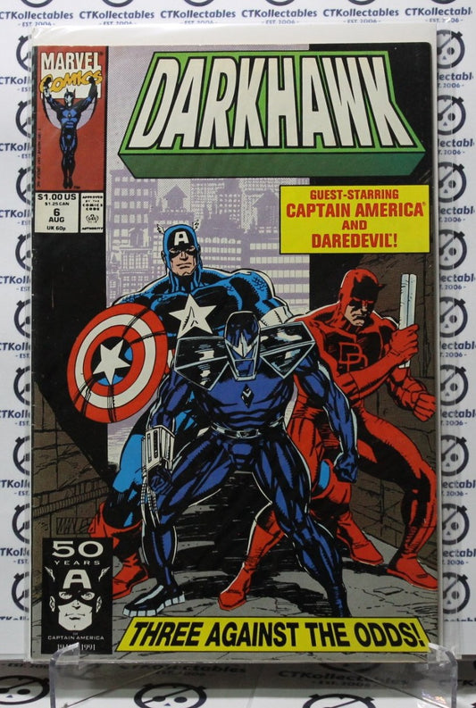 DARKHAWK # 6 MARVEL COMIC BOOK 1991 CAPTAIN AMERICA