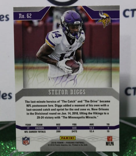 2018 PANINI PHOENIX STEFON DIGGS # 62  MINNESOTA VIKINGS GRIDIRON  CARD