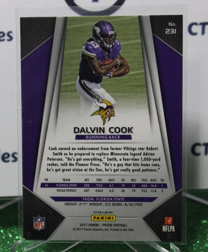 2017 PANINI PRIZM DALVIN COOK # 231 ROOKIE SILVER NFL MINNESOTA VIKINGS GRIDIRON  CARD