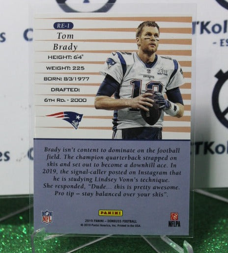 2019 PANINI DONRUSS TOM BRADY # RE-1 NFL NEW ENGLAND PATRIOTS GRIDIRON  CARD