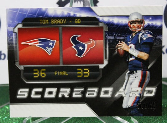 2018 PANINI SCORE TOM BRADY # 4 NFL NEW ENGLAND PATRIOTS GRIDIRON  CARD