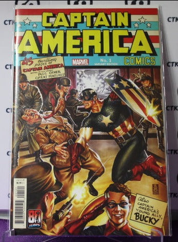 CAPTAIN AMERICA # 1 ANNIVERSARY TRIBUTE FACSIMILE REPRINT   MARVEL  NM/VF  COMIC BOOK 2021