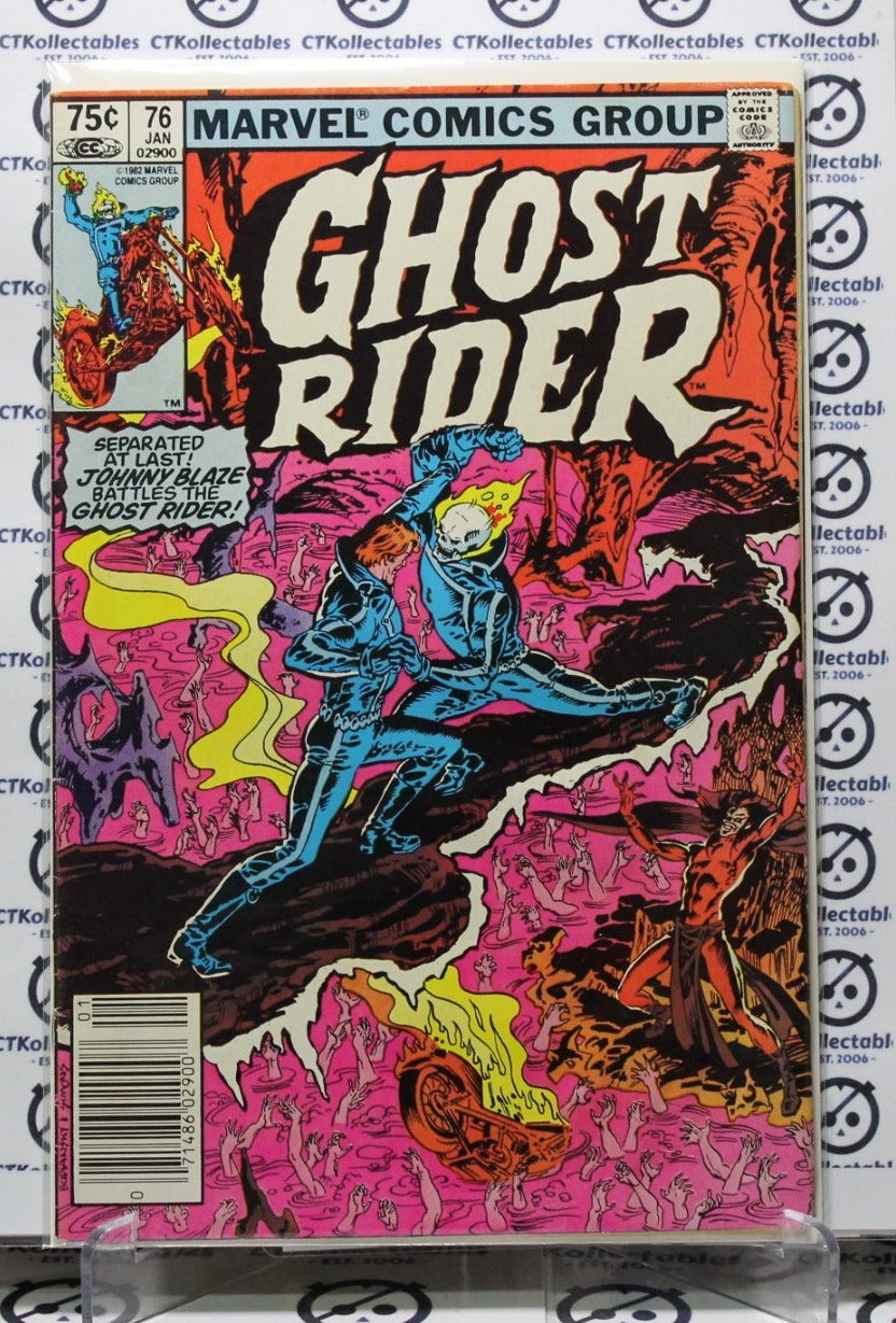 GHOST RIDER # 76 JOHNNY BLAZE VF/F MARVEL COMIC BOOK 1982