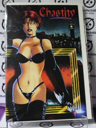 CHASTITY # 1  THEATRE 0F PAIN VARIANT WRAP AROUND COVER CHAOS COMICS VF COMIC BOOK 1997