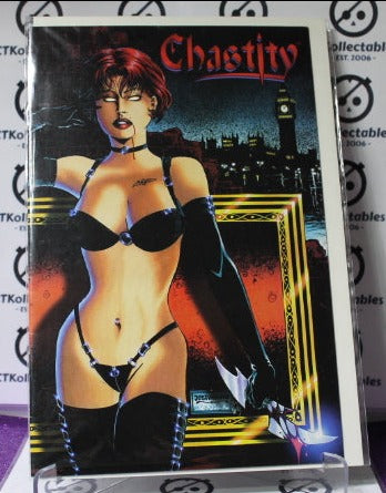 CHASTITY # 1  THEATRE 0F PAIN VARIANT WRAP AROUND COVER CHAOS COMICS VF COMIC BOOK 1997