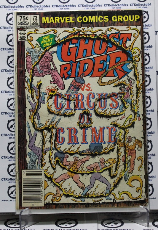 GHOST RIDER # 73 CIRCUS  F/G  MARVEL COMIC BOOK 1982