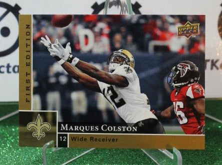 2009 UPPER DECK MARQUES COLSTON # 97 GOLD NFL NEW ORLEANS SAINTS GRIDIRON  CARD