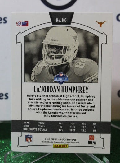 2019 PANINI LEGACY LIL' HUMPHREY # 183 DRAFT ROOKIE NFL NEW ORLEANS SAINTS GRIDIRON  CARD