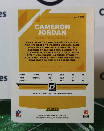 2019 PANINI DONRUSS CAMERON JORDAN # 175 NFL NEW ORLEANS SAINTS GRIDIRON  CARD