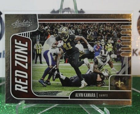 2019 PANINI ABSOLUTE ALVIN KAMARA # 3 RED ZONE NFL NEW ORLEANS SAINTS GRIDIRON  CARD