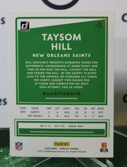 2020 PANINI DONRUSS TAYSON HILL # 178 NFL NEW ORLEANS SAINTS GRIDIRON  CARD