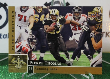 2009 UPPER DECK PIERRE THOMAS # 96 GOLD NFL NEW ORLEANS SAINTS GRIDIRON  CARD