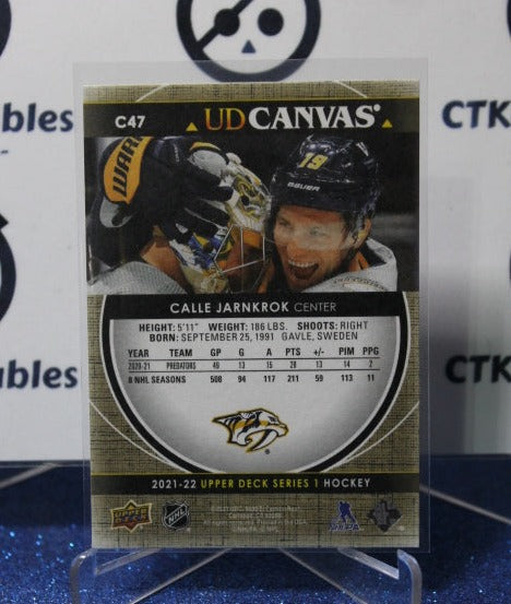 2021-22 UPPER DECK CALLE JARNKROK # C47 UD CANVAS NASHVILLE PREDATORS HOCKEY CARD