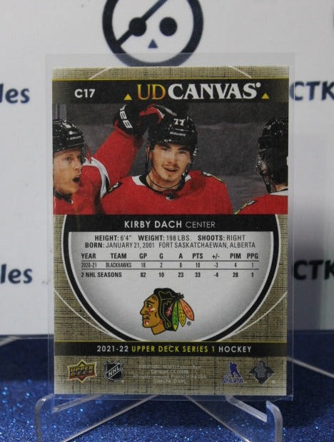 2021-22 UPPER DECK KIRBY DACH # C17 UD CANVAS CHICAGO BLACKHAWKS HOCKEY CARD