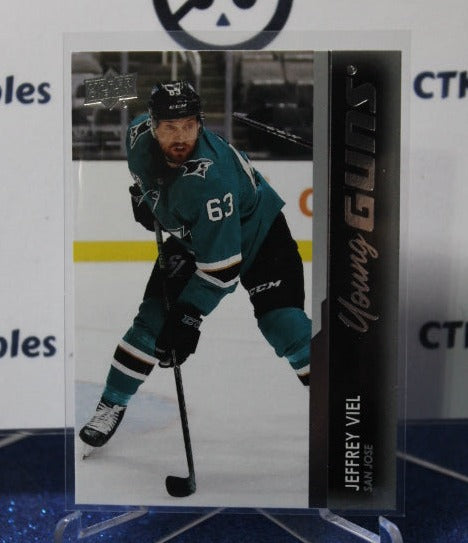 2021-22 UPPER DECK JEFFREY VIEL # 233 YOUNG GUNS ROOKIE SAN JOSE SHARKS HOCKEY CARD